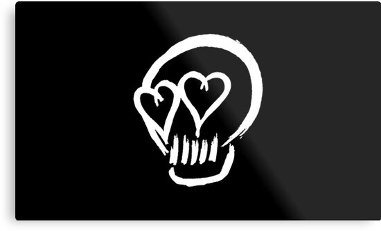 5sos Skull Logo Metal Print By Clarasalazar Redbubble