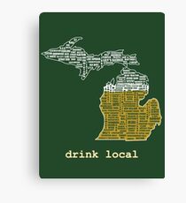 Drink Local (MI) Canvas Print