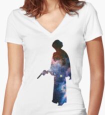 Princess Leia Women's Fitted V-Neck T-Shirt