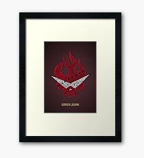 Gurren Lagann typography Framed Print