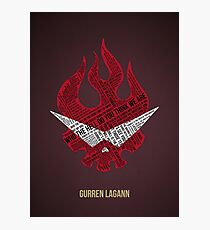 Gurren Lagann typography Photographic Print