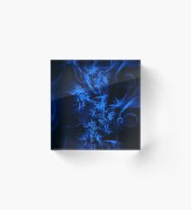 Ghost - BlueBlack Abstract Design Acrylic Block