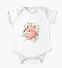 Sleeping fox and blue berries One Piece - Short Sleeve
