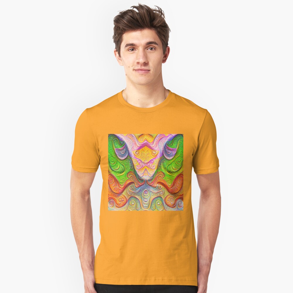 Color Stone carving #DeepDream Slim Fit T-Shirt