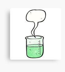 cartoon chemical beaker Canvas Print