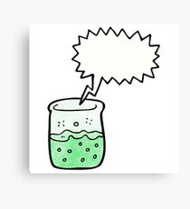 cartoon chemical beaker Canvas Print