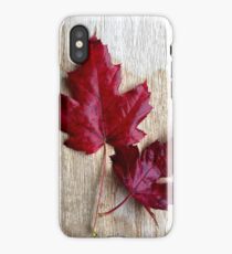 Red Autumn Leaves iPhone Case/Skin