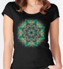 Fractal Mandala Women's Fitted Scoop T-Shirt