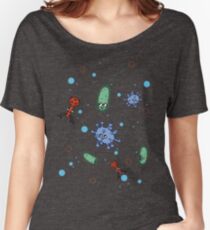 Camiseta ancha para mujer Microbiología linda