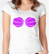 Mermaid Shell Bra Women's Fitted Scoop T-Shirt