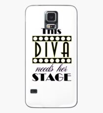 Miete - Diese Diva braucht ihre Bühne Hülle & Klebefolie für Samsung Galaxy