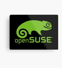 openSUSE LINUX Metal Print