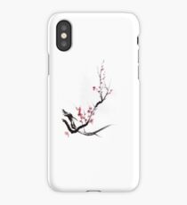 Cherry blossom tree sumi-e painting, sakura art print iPhone Case/Skin