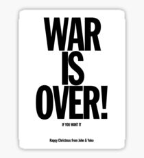 War is Over Sticker