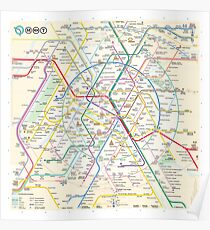 The New Paris Metro Map Poster