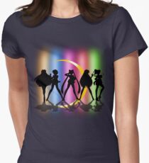 Moon Crescent silhouette Women's Fitted T-Shirt
