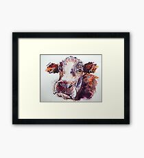 Gloomy Cow Framed Print
