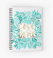 Cuaderno de espiral Eso es vida - Turquesa y oro
