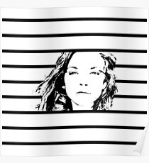 High Contrast Natalie Dormer with Background Design Poster