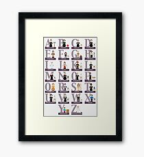 Awesome Females Alphabet Framed Print