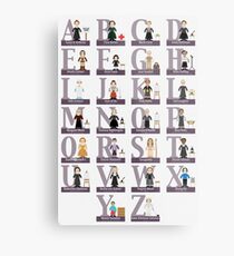 Awesome Females Alphabet Metal Print