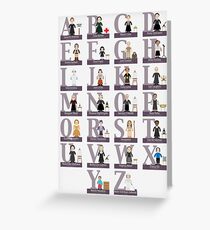 Awesome Females Alphabet Greeting Card