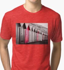 Colorful beach huts Tri-blend T-Shirt