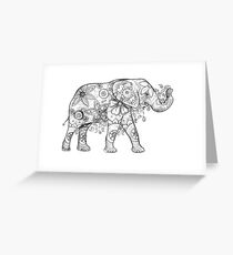 Decorated Elephant Greeting Card