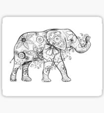 Decorated Elephant Sticker