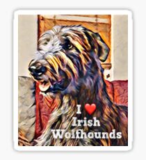 I love wolfhounds Sticker