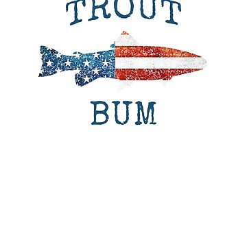 Trout Bum, fly fishing t shirt sold by Ilustrata studio