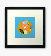 Wikinger Löwe mit Kreis Gerahmtes Wandbild