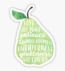 Fruit of the spirit watercolor pear Sticker