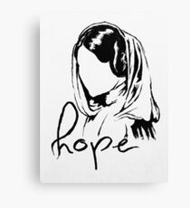 Princess Leia "hope" Canvas Print