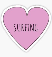 Surfing Love Sticker