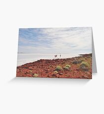 Tourists on Lake Gairdner Greeting Card