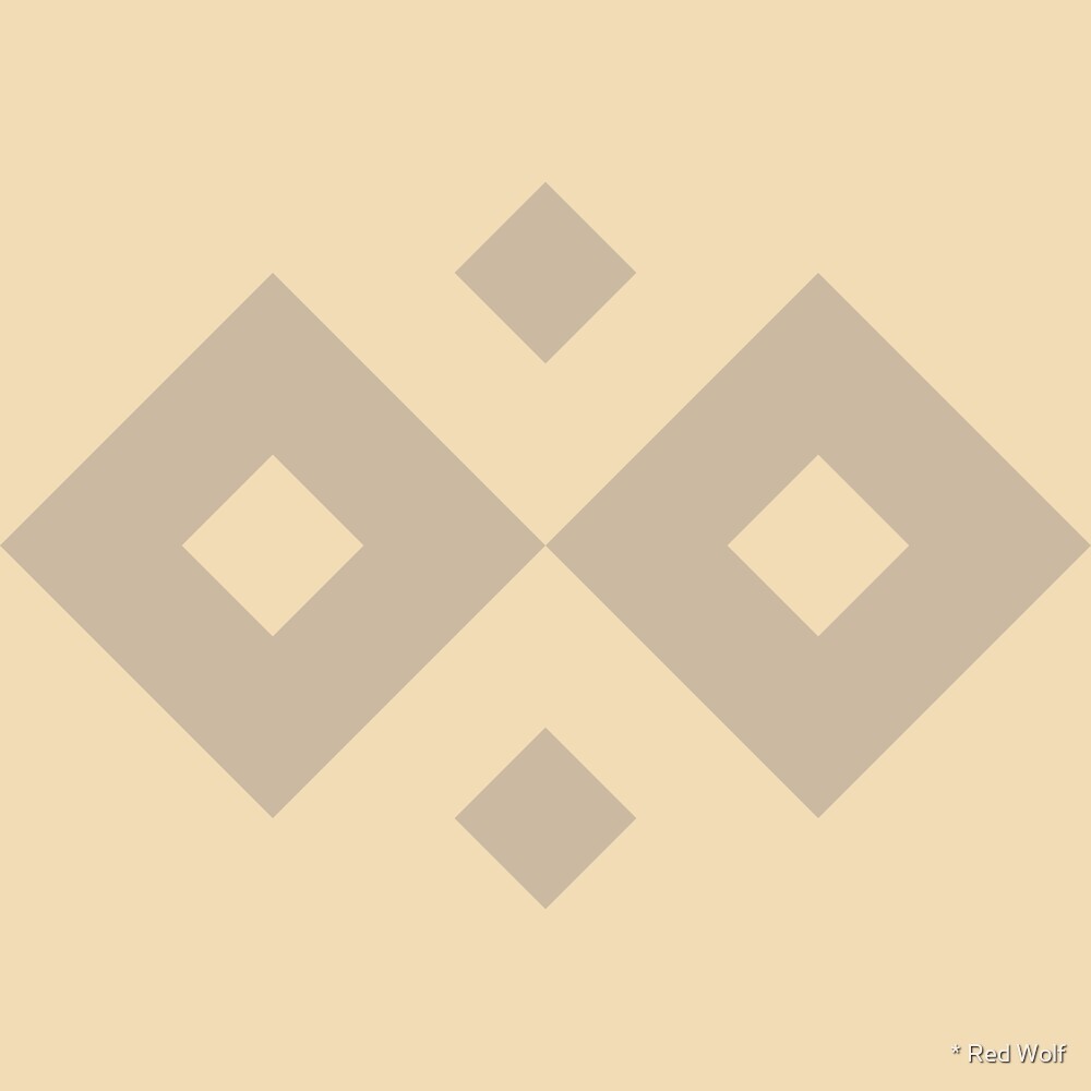 Geometric Pattern: Hollow Diamond: Parchment by * Red Wolf