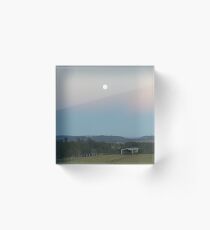 Morning Moon Acrylic Block
