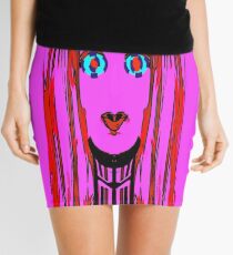 Neckband Pink, by Mickeys Art And Design. Biz Mini Skirt