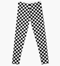 Black Checkered Pattern Leggings