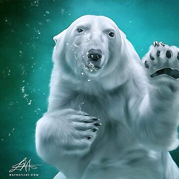 Artwork thumbnail, Digital Polar Bear  by wayneflint