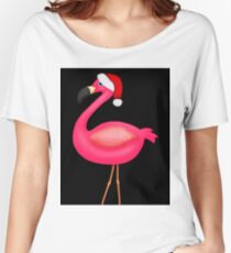 Pink Flamingo Christmas Women's Relaxed Fit T-Shirt