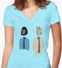 Camiseta entallada de cuello en V Dirk Gently Vector