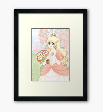 Peach Flowers Framed Print