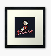 Shazam! With Text Framed Print