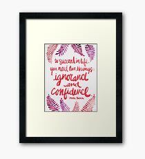 Ignorance & Confidence #3 Framed Print