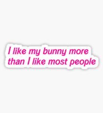 I like my bunny more Sticker