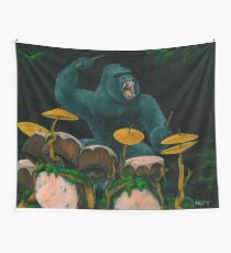 Gorilla Jungle Drums Wall Tapestry