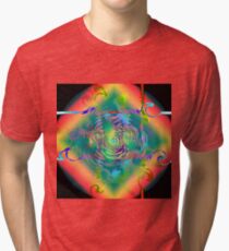 Colorful Dragon Swirls and Twirls Tri-blend T-Shirt