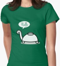 Mine turtle stops by to say hello Women's Fitted T-Shirt